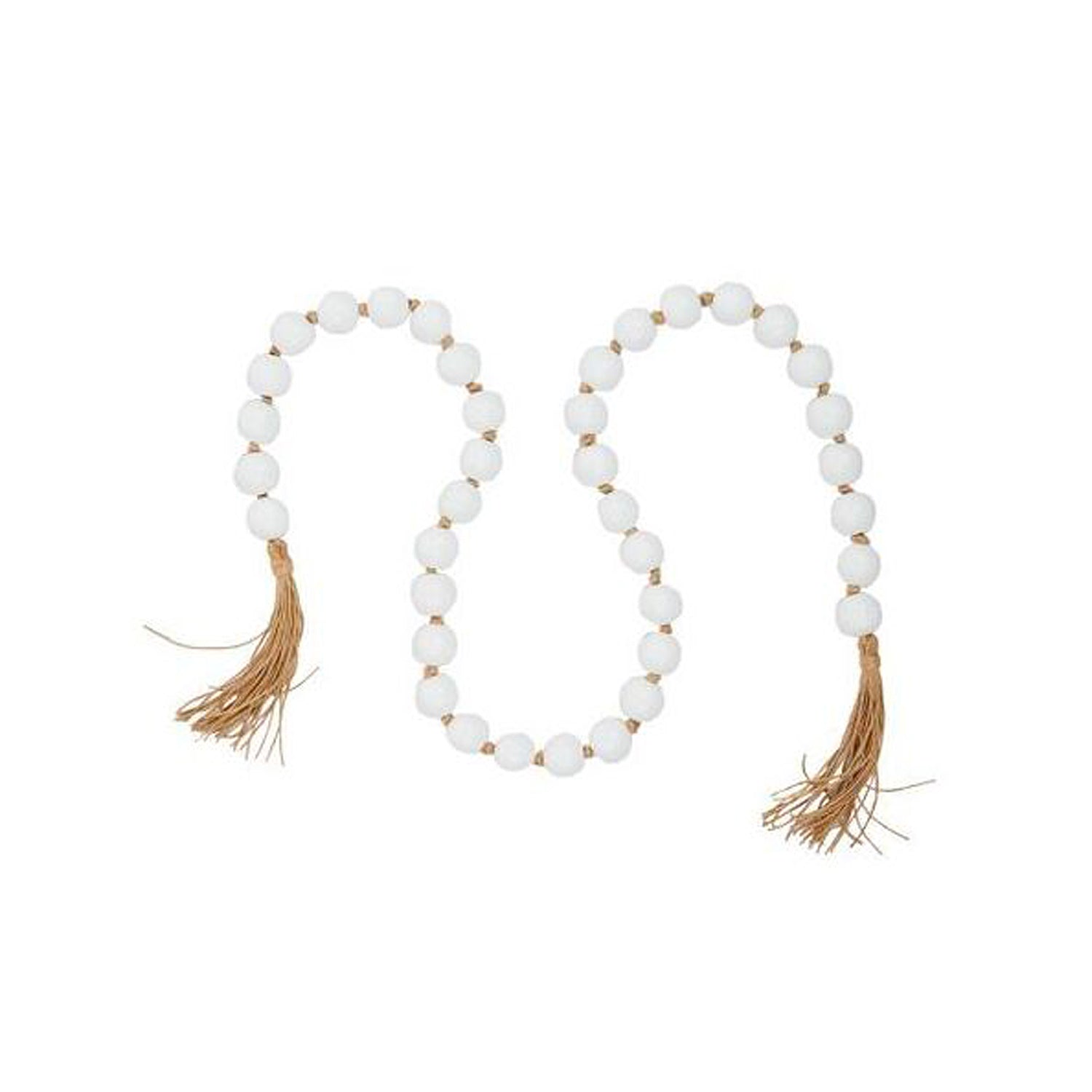 Decidedly stylish, understated and simple this beautiful strand of wooden beads adds texture and shape and enhances the natural palette of this bundle. 